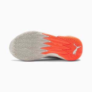 Zapatos de básquetbol MB.02 para jóvenes, Platinum Gray-Ultra Orange
