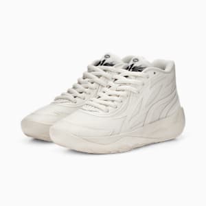 Zapatos de básquetbol MB.02 para jóvenes, Frosted Ivory-PUMA Black