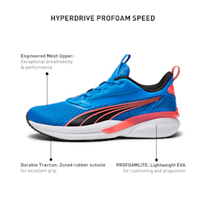 Hyperdrive Profoam Speed Unisex Running Shoes, Ultra Blue-Fire Orchid-PUMA White-PUMA Black, extralarge-IND