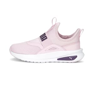 SOFT Enzo Evo Slip-On Kids' Shoes, Pearl Pink-PUMA White