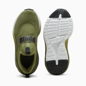 SOFT Enzo Evo Slip-On Toddlers' Shoes, Olive Green-PUMA Black-PUMA White, extralarge