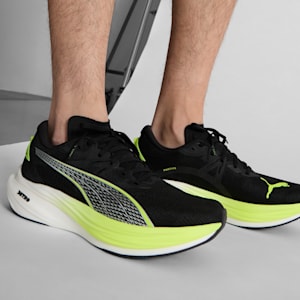 Deviate NITRO™ 3 WIDE Men's Running Shoes, PUMA Black-Yellow Alert, extralarge