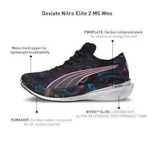 Deviate NITRO™ Elite 2 'Marathon Series' Women's Running Shoes, PUMA Black-Strawberry Burst-Yellow Blaze, extralarge-IND