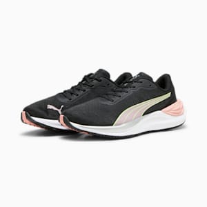 Electrify NITRO™ 3 Women's Running Shoes, PUMA Black-Peach Smoothie-Speed Green, extralarge-IND