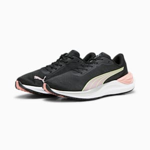 Electrify NITRO™ 3 Women's Running Shoes, PUMA Black-Peach Smoothie-Speed Green, extralarge