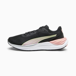 Electrify NITRO 3 Women's Running Shoes, PUMA Black-Peach Smoothie-Speed Green, extralarge-IND
