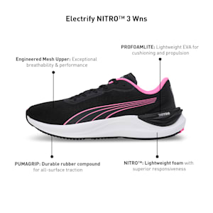 Electrify NITRO™ 3 Women's Running Shoes, PUMA Black-Poison Pink, extralarge-IND