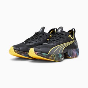 Fast-R NITRO Elite 'Marathon Series' Men's Running Shoes, PUMA Black-Yellow Blaze-Strawberry Burst, extralarge-GBR