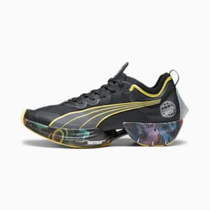 Fast-R NITRO Elite 'Marathon Series' Men's Running Shoes, PUMA Black-Yellow Blaze-Strawberry Burst, extralarge-GBR