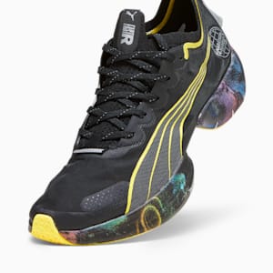 メンズ FAST-R ニトロエリート メジャーズ ランニングシューズ, PUMA Black-Yellow Blaze-Strawberry Burst, extralarge-JPN