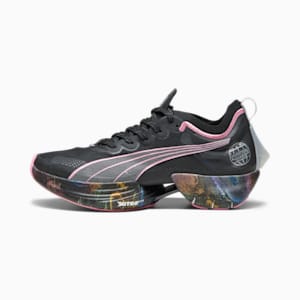 ウィメンズ FAST-R ニトロエリート メジャーズ ランニングシューズ, PUMA Black-Strawberry Burst-Yellow Blaze, extralarge-JPN