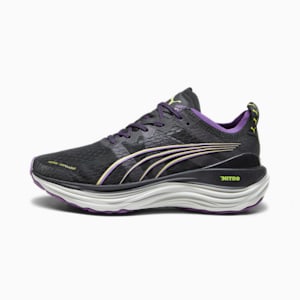 ForeverRun NITRO WTR Women's Running Shoes, PUMA Black-Purple Pop-Yellow Burst, extralarge-IND
