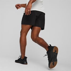 Zapatos Contempt Demi Remix de malla de hombre para correr, PUMA Black-Gold-Gum, extragrande