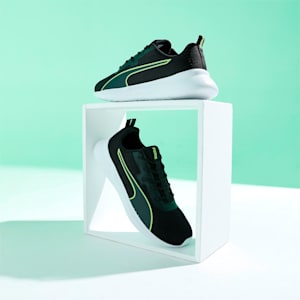 Walk Max Men's Running Shoes, PUMA Black-PUMA White-Lime Squeeze, extralarge-IND