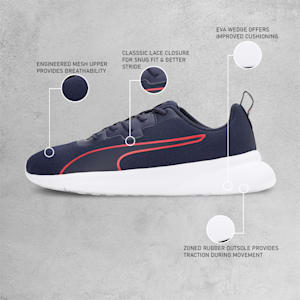 Walk Max Men's Running Shoes, PUMA Navy-For All Time Red, extralarge-IND