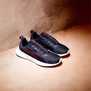 Walk Max Men's Running Shoes, PUMA Navy-For All Time Red, extralarge-IND