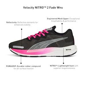 Velocity NITRO™ 2 Fade Women's Running Shoes, PUMA Black-Ravish-PUMA Silver, extralarge-IND