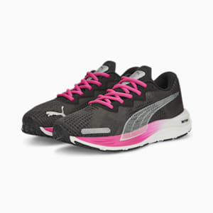 Velocity NITRO™ 2 Fade Women's Running Shoes, PUMA Black-Ravish-PUMA Silver, extralarge-IND