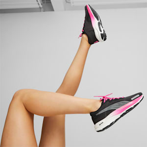 Velocity NITRO 2 Fade Running Shoes Women, PUMA Black-Ravish-PUMA Silver