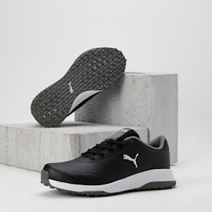 Fusion Tech Spikeless Men's Golf Shoes, PUMA Black-QUIET SHADE, extralarge-IND