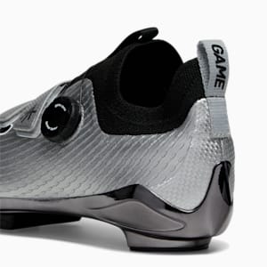PWRSPIN x ALEX TOUSSAINT Indoor Cycling Shoes, Matte Silver-PUMA Black, extragrande