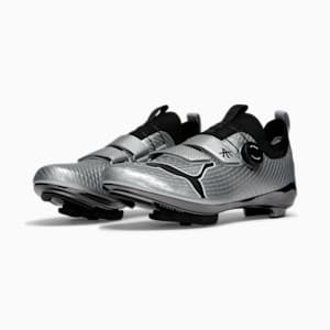 PWRSPIN x ALEX TOUSSAINT Indoor Cycling Shoes, Matte Silver-PUMA Black, extralarge
