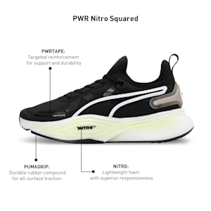 PWR NITRO SQD Men's Training Shoes, PUMA Black-PUMA White, extralarge-IND