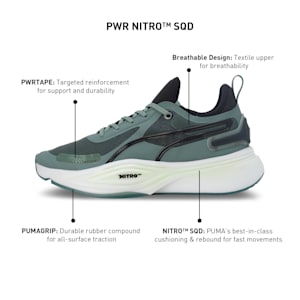 PWR NITRO™ SQD Men's Training Shoes, Eucalyptus-PUMA Black, extralarge-IND