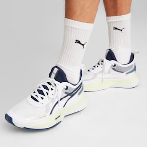 Tenis de entrenamiento PWR NITRO Squared para hombre, PUMA White-Club Navy, extralarge