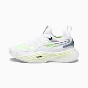 Tenis de entrenamiento PWR NITRO™ Squared para mujer, PUMA White-Speed Green, extralarge