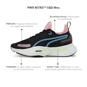 PWR NITRO™ SQD Women's Training Shoes, PUMA Black-Bold Blue-Future Pink, extralarge-IND