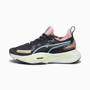 Tenis de entrenamiento PWR NITRO Squared para mujer, PUMA Black-Bold Blue-Future Pink, extralarge