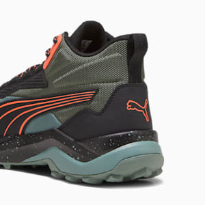 Tenis para senderismo Obstruct Pro Mid, Eucalyptus-PUMA Black-Neon Sun, extralarge