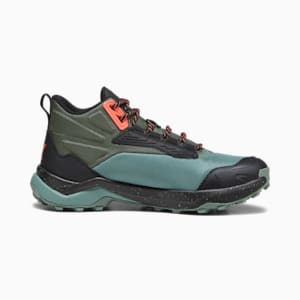 Tenis para senderismo Obstruct Pro Mid, Eucalyptus-PUMA Black-Neon Sun, extralarge