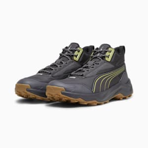Tenis para senderismo Obstruct Pro Mid, Dark Coal-Gum-Kiwi Green, extralarge