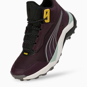 Obstruct Pro Mid Trail Running Shoes, Midnight Plum-Green Fog, extralarge-IND