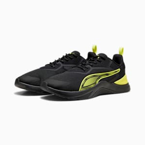 Infusion Premium Training Shoes, PUMA Black-Yellow Burst, extralarge-IND