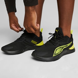 Infusion Premium Training Shoes, PUMA Black-Yellow Burst, extralarge-IND