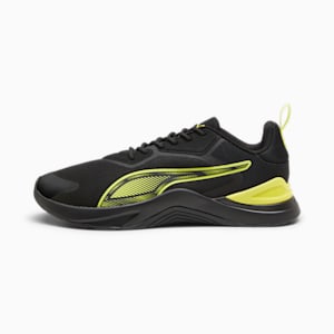 Infusion Premium Training Shoes, PUMA Black-Yellow Burst, extralarge-IND