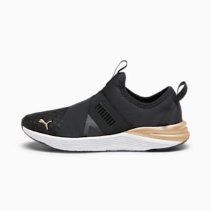 Better Foam Prowl Molt Metal Women's Slip-On Shoes, PUMA Black-PUMA Gold-Ash Gray, extralarge-IND