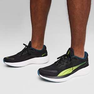 Scend Pro Running Shoes, PUMA Black-Lime Pow-Ocean Tropic, extralarge-IND