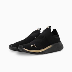 Softride Pro Echo Slip Metal Women's Running Shoes, PUMA Black-PUMA Gold, extralarge-IND