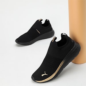 Softride Pro Echo Slip Metal Women's Running Shoes, PUMA Black-PUMA Gold, extralarge-IND