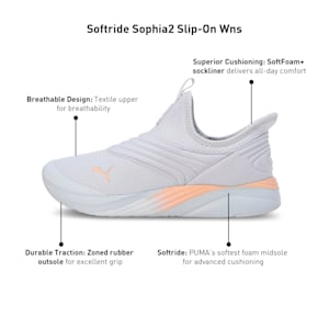 Softride Sophia 2 Women's Slip-On Shoes, Silver Mist-Peach Fizz, extralarge-IND