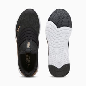 ウィメンズ ソフトライド ソフィア 2 スリッポン モルテン メタル ランニングシューズ, PUMA Black-PUMA Gold-Puma White, extralarge-JPN