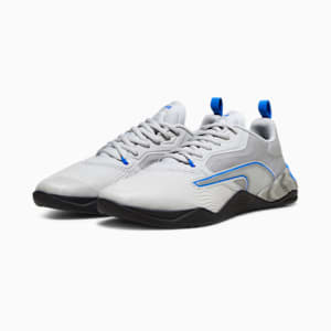 Fuse 2.0 Hyperwave Men's Training Shoes, Ash Gray-PUMA Black-Ultra Blue, extralarge-IND