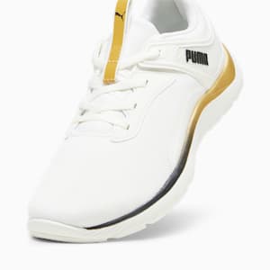 ウィメンズ ソフトライド REMI モルテン メタル ランニングシューズ, PUMA White-PUMA Gold-PUMA Black, extralarge-JPN