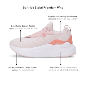 SOFTRIDE Stakd Premium Women's Running Shoes, Mauve Mist-Deeva Peach-Rose Gold, extralarge-IND
