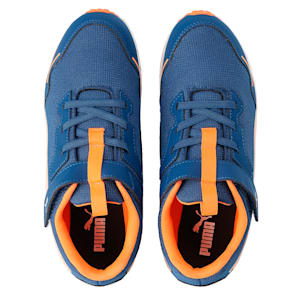 キッズ プーマ スピードモンスター V4 スニーカー 17-24cm, Blazing Blue-PUMA White, extralarge-JPN