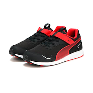 キッズ プーマ スピードモンスター V4 スニーカー 17-24cm, PUMA Black-PUMA Red, extralarge-JPN